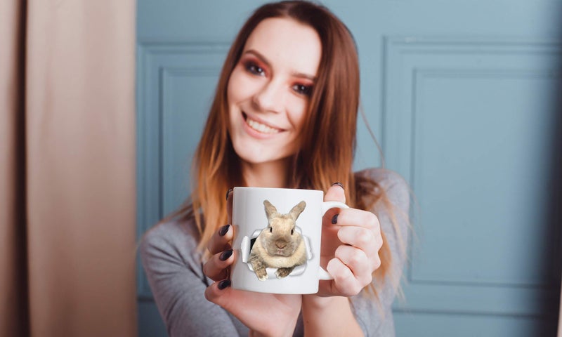 Winston Bear Winston & Bear Rascally Rabbit Mug - Funny Bunny Coffee Mug Easter Gift - Cute Novelty Cup (11oz) - Image 2